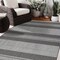 Homeroots 9' X 12' Blue and Gray Striped Stain Resistant Indoor Outdoor Area Rug 531649 - alternate 6