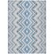 Homeroots 5' X 8' Navy Blue And Denim Blue Geometric Washable Indoor Outdoor Area Rug 581546 - alternate 4