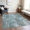 Homeroots 5' X 8' Teal Blue Charcoal And Gray Abstract Washable Indoor Outdoor Area Rug 618782 - alternate 3