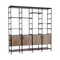 Homeroots 90" Brown Metal and Wood Bookcase 380592 - alternate 5