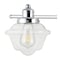 Jonathan Y Orleans 35.75" 4-Light Iron/Glass Coastal Cottage LED Vanity Light, Chrome JYL3533A - alternate 2