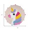 Homeroots 32" Pink And Yellow Cotton Unicorns Round Youthful Bath Rug 635393 - alternate 4