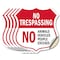 Signmission No Trespassing Shield Sign No Animals Ve, 4 inch X 4 inch, Vinyl Decal, 5PK SHI-D-5PACK-4-413 - alternate 1