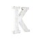 Homeroots 16" White Distressed Wood Letter K Tabletop Sculpture 478363 - alternate 3