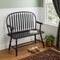 Homeroots 44in Black Solid Wood Distressed Bench 733251 - alternate 5