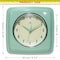 Infinity Instruments Square Retro Wall Clock, Pastel Green, 9.25 in 13228PG-4103 - alternate 2