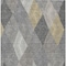 Homeroots 5' X 8' Pewter Gray And Gold Argyle Washable Indoor Outdoor Area Rug 613730 - alternate 2