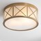 Jonathan Y Cadence 15" Drum Metal/Glass Flush Mount, Brass Gold JYL7454A - alternate 4