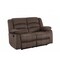 Homeroots 60in Brown Microfiber Manual Reclining Loveseat 329368 - alternate 3