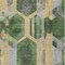 Homeroots 5' X 8' Green Gold And Silver Geometric Washable Indoor Outdoor Area Rug 618746 - alternate 5
