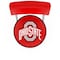 Holland Bar Stool Co 30" Chrome 2-Ring Ohio State Swivel Bar Stool, Back L7C430OhioSt - alternate 2