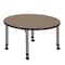 Regency Round Kee Height Adjustable Mobile Classroom Activity Table, 42 in W, 42 in L, Noble Oak TB42RNDNOAPCGY - alternate 4