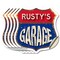 Signmission Rusty's Garage, 4 inch X 4 inch, Vinyl Decal, 5PK SHI-D-5PACK-4-383-RUSTY - alternate 1