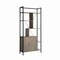 Homeroots 71" Brown Metal Eight Tier Etagere Bookcase with Two Doors 630394 - alternate 1
