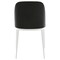 Leisuremod Tule Dining Chair with Velvet Seat & White Steel Frame, Black/Platinum Blue, 2PK TWCBL18BU2 - alternate 3