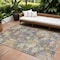 Homeroots 10' X 14' Gold Blue And Brown Floral Washable Indoor Outdoor Area Rug 604155 - alternate 1