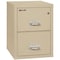 Fireking 12-3/16" W 2 Drawer Fire-Resistant Vertical File Cabinet, Parchment, Letter 2-1825-CPA - alternate 1