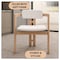 Leisuremod Velo Modern Dining Chair in Natural Wood with White Seat, 4PK VCNW-51W4 - alternate 4