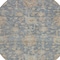 Homeroots 8' Denim Blue Brown And Beige Round Damask Washable Indoor Outdoor Area Rug 603847 - alternate 5