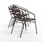 Flash Furniture Lila Bronze Metal Restaurant Stack Chairs with Metal Slats, 4PK 4-TLH-017C-BZ-GG - alternate 10