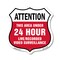 Signmission 24 Hour Surveillance Shield Sign Attenti, 18 Inch X 18 Inch, Plastic Sign SHI-P-18-353 - alternate 1