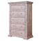 Homeroots 37" White Solid Wood Five Drawer Chest 524564 - alternate 1