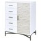 Homeroots 40" X 22" X 52" White Weathered Wood Pattern Wardrobe 319113 - alternate 2