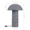 Jonathan Y Cremini 17.5" Modern Minimalist Plaster-Look Ribbed Mushroom Resin Cylinder LED Table Lamp, Gra, 2PK JYL9204B-SET2 - alternate 4