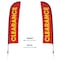 Showdown Displays 13 Ft  Premium Blade Sail Sign Kit (Double-Sided With Ground Spike Base) - Clearance Red 908120-006 - alternate 5