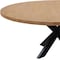 Homeroots 72" Natural And Black Rounded Solid Wood And Iron Pedestal Base Dining Table 563915 - alternate 4