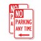 Signmission No Parking Anytime with Arrow Left, 18'' X 24'' 2 Signs, Heavy Gauge Aluminum, 2PK A-1824-2PACK-23779 - alternate 1