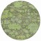 Homeroots 8' Fern Green And Olive Green Round Floral Washable Indoor Outdoor Area Rug 604122 - alternate 5