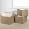 Happimess Arden Coastal Cottage Seagrass Scalloped Rectangular Organizing Storage Baskets, Natural, 3PK BSK2013A-3SET - alternate 1
