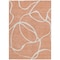 Homeroots 5' X 8' Salmon And Ivory Abstract Washable Indoor Outdoor Area Rug 597518 - alternate 5