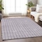 Homeroots 8' X 10' Purple And Ivory Geometric Washable Indoor Outdoor Area Rug 595592 - alternate 2