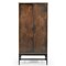 Homeroots 32in Copper and Black Distressed Solid Wood Frame Accent Cabinet With Two Doors 619967 - alternate 3