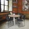 Regency Round Kahlo Breakroom Table W/ 4 Zeng Stack Chairs, 48 in W, 48 in L, Noble Oak TPL48RNDNOCM44BK - alternate 4