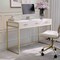 Martha Stewart 19.75 in. D X 47.25 in. W X Engineered Wood, Steel, White/Polished Brass ZG-ZP-028-WH-GLD-MS - alternate 5