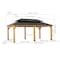Sunjoy 12x20 ft. Wood Gazebo, Outdoor Patio Aluminum Hardtop Gazebo, Brown A102032650 - alternate 3