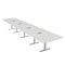 Skutchi Designs 18 Person Conference Table With Power Unit | 18' Arc Rectangle Table | Harmony Series HAR-AREC-48X216-T-WA7976-ESIL - alternate 1