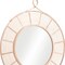 Homeroots 37" Natural Round Framed Accent Mirror 524076 - alternate 3