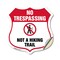 Signmission No Trespassing Shield Sign Not A Hiking, 18 Inch X 18 Inch, Vinyl Decal SHI-D-18-414 - alternate 1