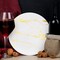 Smarty Had A Party 7.5" White w/Gold Marble Stroke Round Disposable Plastic Appetizer/Salad Plates (120 Plates), 120PK 907WH-CASE - alternate 6