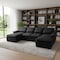 Homeroots 55" Black Fabric Modular Sleeper Sofa 568293 - alternate 3