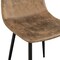 Homeroots Set of Four Brown and Black Suede and Metal Dining Side Chairs, 4PK 568006 - alternate 4