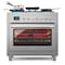 Koolmore 36 Inch Professional Dual Fuel range Stainless Steel with Legs KM-FR36DF-SS - alternate 3