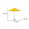 Homeroots 10ft Yellow Polyester Round Market Patio Umbrella 491975 - alternate 3