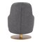 Homeroots 28" Gray And Gold Faux Leather And Faux Leather Swivel Arm Chair 556467 - alternate 4