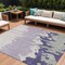 Homeroots 8' X 10' Purple And Ivory Abstract Washable Indoor Outdoor Area Rug 613653 - alternate 1