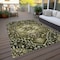 Homeroots 3' X 5' Olive Green Ivory And Brown Oriental Washable Indoor Outdoor Area Rug 600174 - alternate 4
